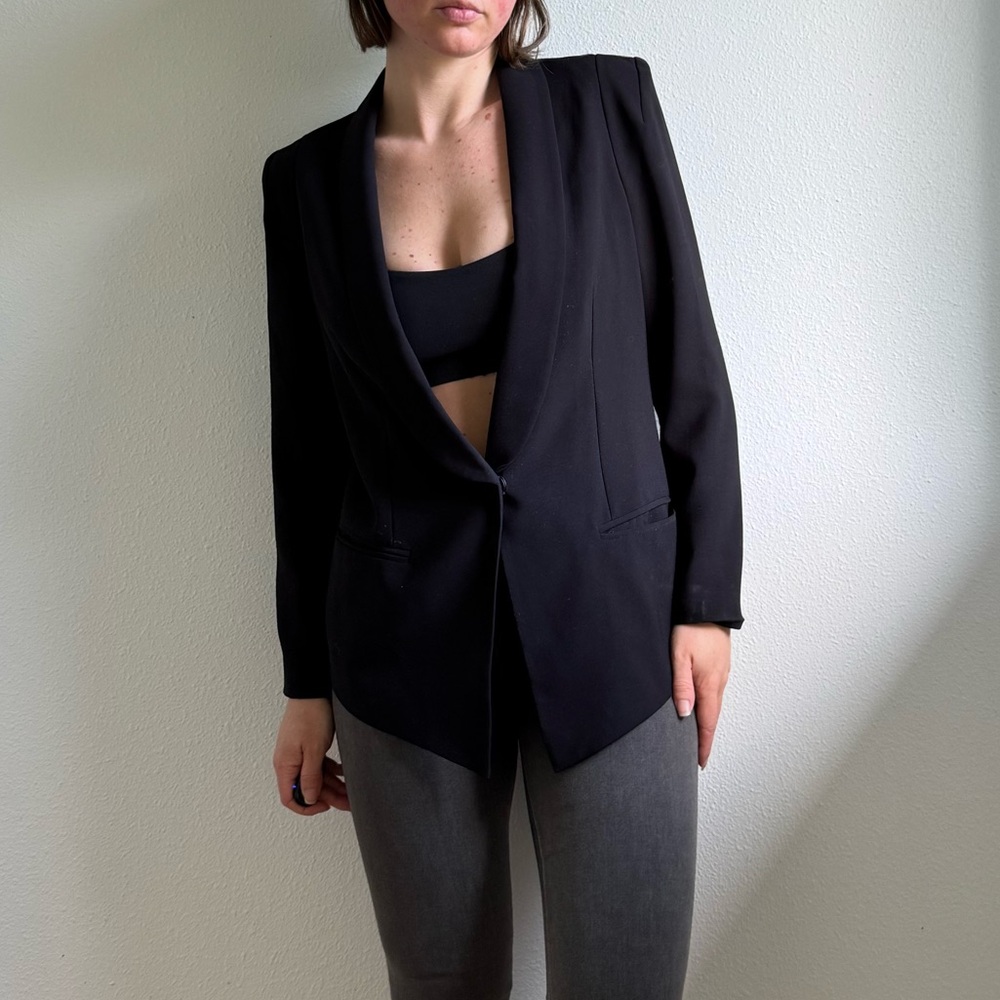Trouve Sleek Black Blazer Jacket size XS